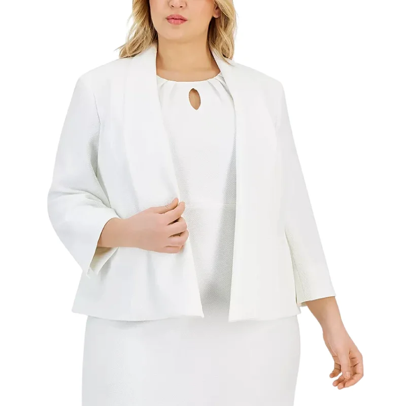 KASPER - Open-Front 3/4-Sleeve Stretch Blazer