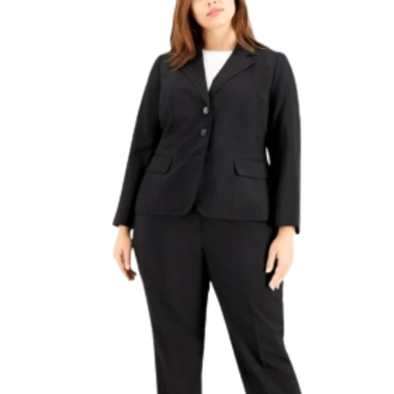 LE SUIT - Plus Size Glazed Melange Three-Button Blazer