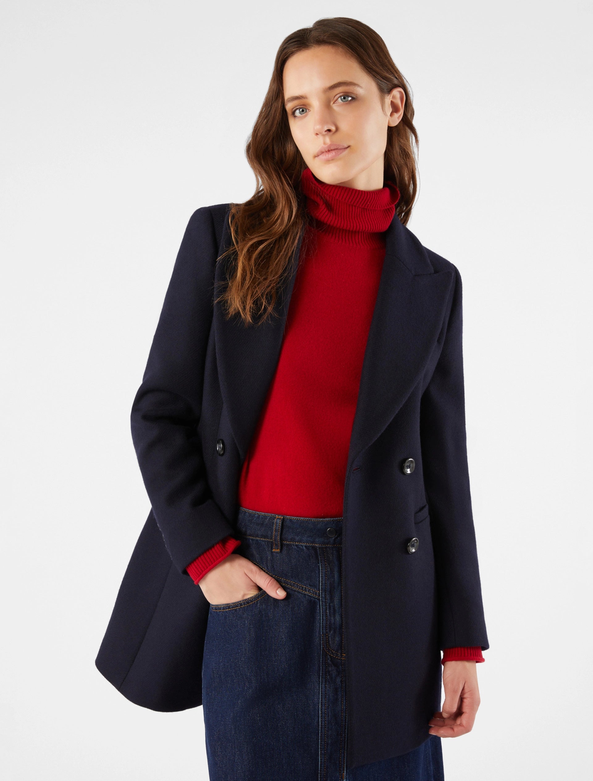 Penny Black Gioia Navy Short Blazer Style Coat