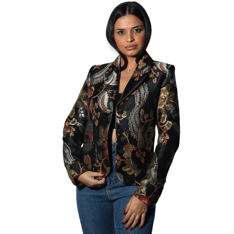 PAUL BRIAL - Flower pattern blazer